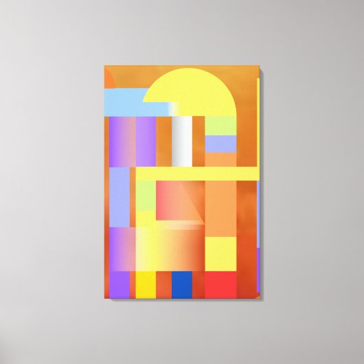 "Geometrische kunstdruk | Premium Canvas Muurkunst Afdruk (Voorkant)