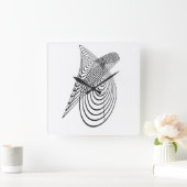 Geometrische kunstklok vierkante klok (Huis)