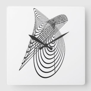 Geometrische kunstklok vierkante klok