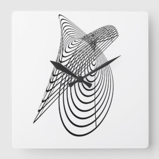 Geometrische kunstklok vierkante klok