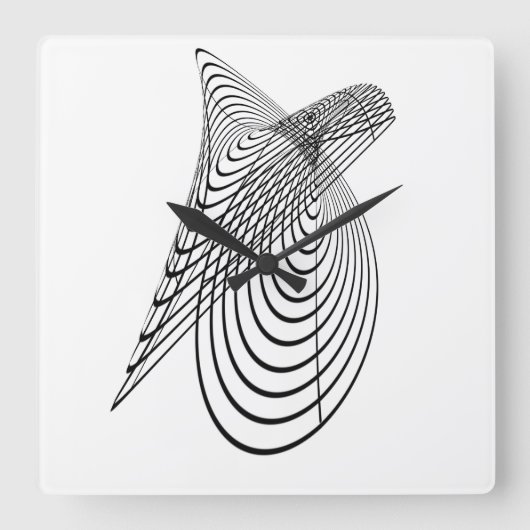 Geometrische kunstklok vierkante klok (Voorkant)