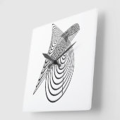 Geometrische kunstklok vierkante klok (Hoek)