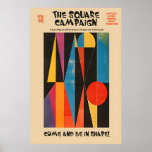 Geometrische kunstposter kleurrijke abstracte tent