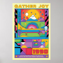 Geometrische kunstprint retro jaren 90 abstracte b