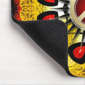 Geometrische kunstschildpad voor hout muismat (Hoek)