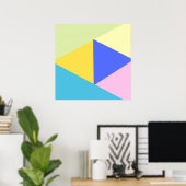 geometrische kunstvormen poster (Thuiskantoor)