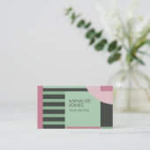 Geometrische kunstvormen visitekaartje (Staand voorkant)