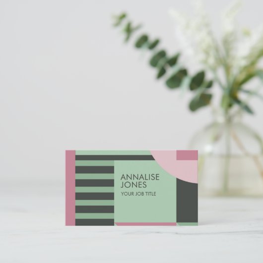 Geometrische kunstvormen visitekaartje (Staand voorkant)