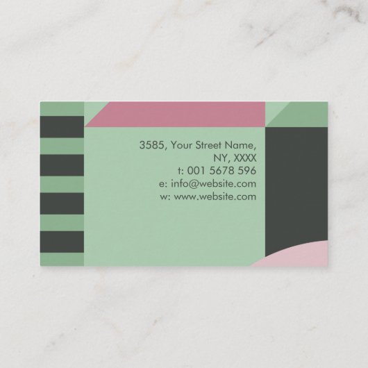 Geometrische kunstvormen visitekaartje (Achterkant)