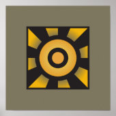 Geometrische lagen: minimalistische cirkels en lij poster (Voorkant)