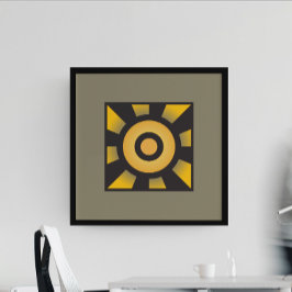 Geometrische lagen: minimalistische cirkels en lij poster