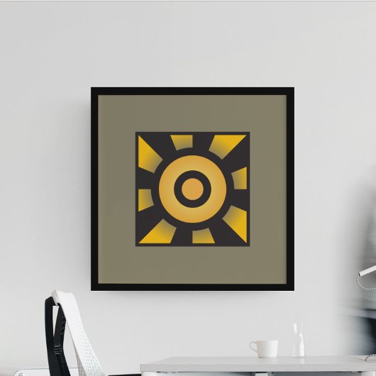 Geometrische lagen: minimalistische cirkels en lij poster