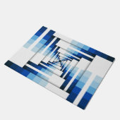Geometrische lagen van blauw deurmat (Schuin)