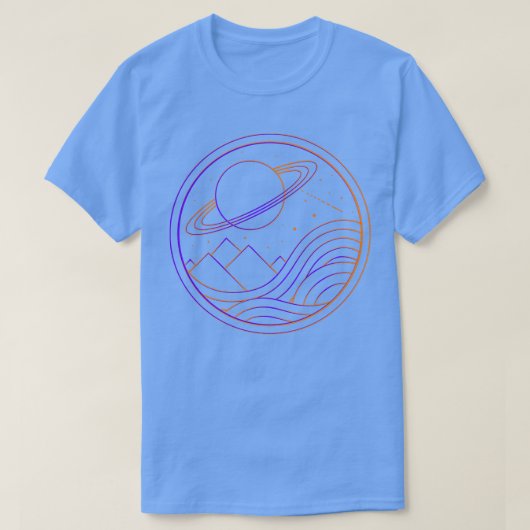 Geometrische landschapsruimte V4 T-shirt (Design voorkant)