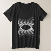 Geometrische langpoot grote maat t-shirt (Design voorkant)