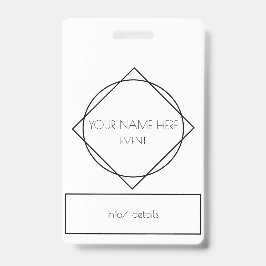 geometrische lanyard badge