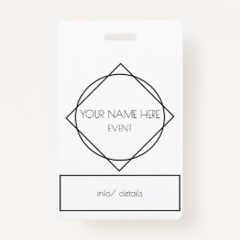geometrische lanyard badge