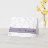 Geometrische lavendel trouwdag kaart (Gele Bloem)