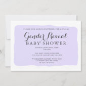 Geometrische lavender roos glitter gender laat bab kaart (Voorkant)