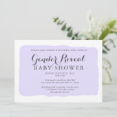 Geometrische lavender roos glitter gender laat bab kaart (Staand voorkant)