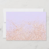 Geometrische lavender roos glitter gender laat bab kaart (Achterkant)