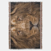 Geometrische leenportret deken (Voorkant Verticaal)