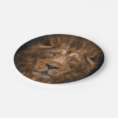 Geometrische leenportret papieren bordje (Gekanteld)