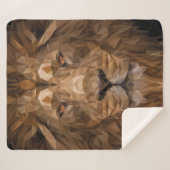 Geometrische leenportret sherpa deken (Voorkant (horizontaal))