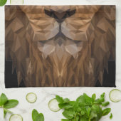 Geometrische leenportret theedoek (Gevouwen)