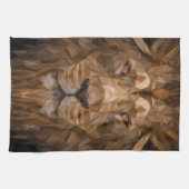 Geometrische leenportret theedoek (Horizontaal)