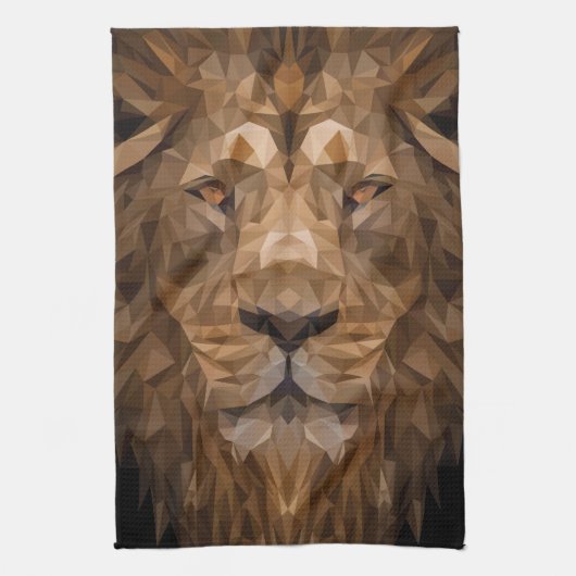 Geometrische leenportret theedoek (Verticaal)