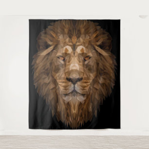 Geometrische leenportret wandkleed