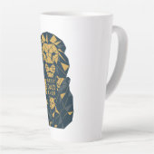 Geometrische Leeuw Papa met Cubs Beste Papa Latte Mok (Rechterhoek)