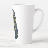 Geometrische Leeuw Papa met Cubs Beste Papa Latte Mok (Rechts)