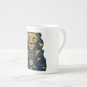 Geometrische Leeuw Papa met Cubs Beste Papa Porselein Kop (Voorkant rechts)