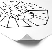 Geometrische leeuw poster (Hoek)