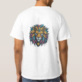 Geometrische Leeuw T-Shirt Design (Achterkant)