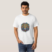 Geometrische Leeuw T-Shirt Design (Voorkant volledig)
