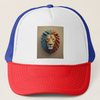 Geometrische Leeuw Trucker Hoed Pet