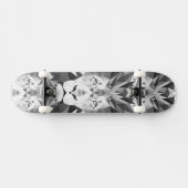 Geometrische Leeuw Zwart en Wit Skateboard (Horizontaal)