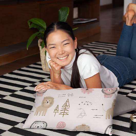 geometrische leeuwenpatroon-Kussensloop Kussensloop