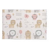 geometrische leeuwenpatroon-Kussensloop Kussensloop (Achterkant)