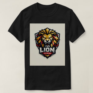 Geometrische Leeuwenstoot: Modern Embleem voor Spo T-shirt