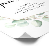 Geometrische legant Gold Green Wedding Open Bar Si Poster (Hoek)