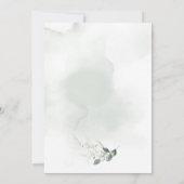 Geometrische legant Sage en Gold Greenery Wedding Kaart (Achterkant)