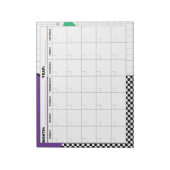 Geometrische lege kalender uit de jaren tachtig notitieblok (Linkerzijde)