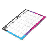 Geometrische lege kalender uit de jaren tachtig notitieblok (Schuin)