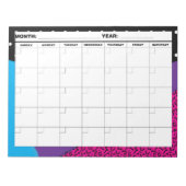 Geometrische lege kalender uit de jaren tachtig notitieblok (Voorkant)