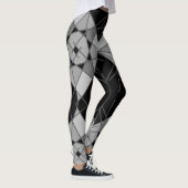 Geometrische Leggings in zwart en grijs van Joya E (Rechts)
