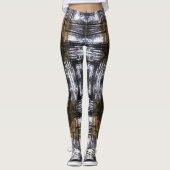 Geometrische Leggings van de hoge boom (Voorkant)